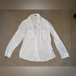 Express White Sheer Blouse